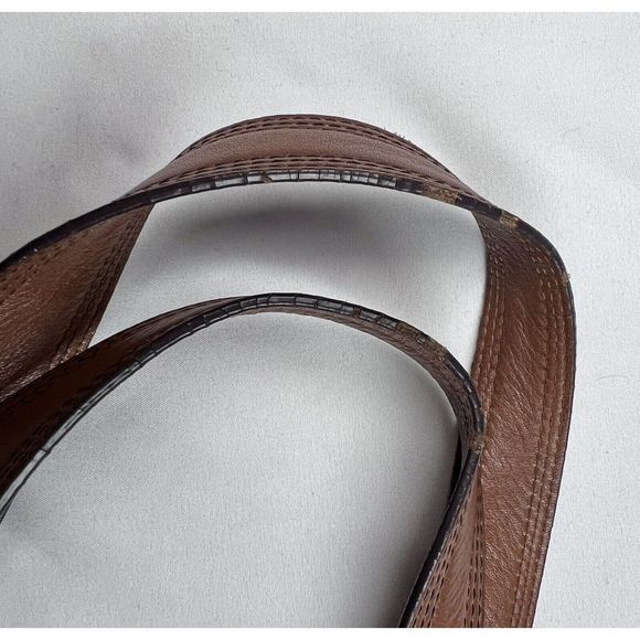 Michael by Michael Kors Brown Pebbled Leather Gold Tone Shoulder Bag Large Purse - Picture 14 of 16